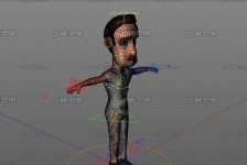 卡通男人 带绑定 Cinema4d